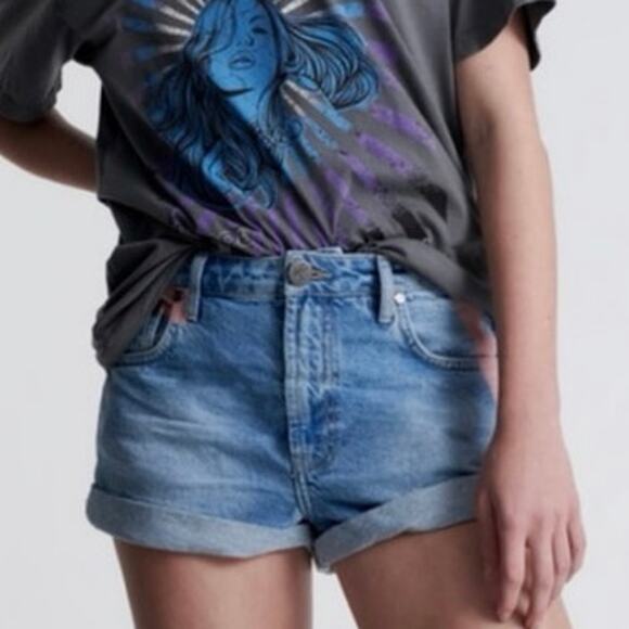 One teaspoon shorts size 22 cute pink and cream striped detail - Picture 7 of 16